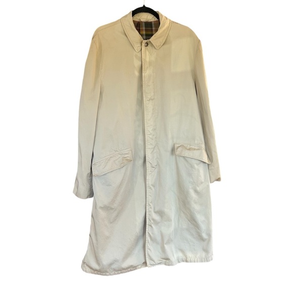 Vintage 1960’s Long Over Coat with Plaid Lining - Picture 3 of 7